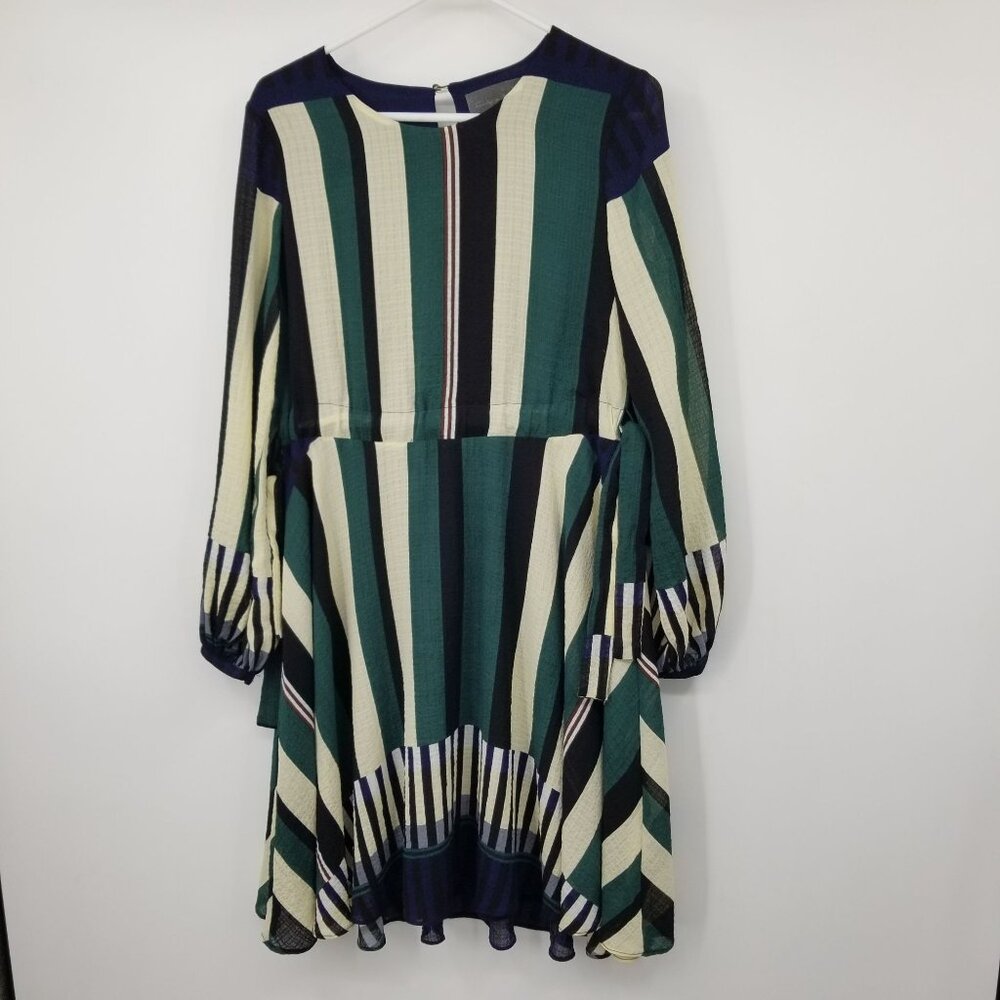 Anthropologie Sunday‎ in Brooklyn Leger Striped Long Sleeved Dress XS Boho Artsy